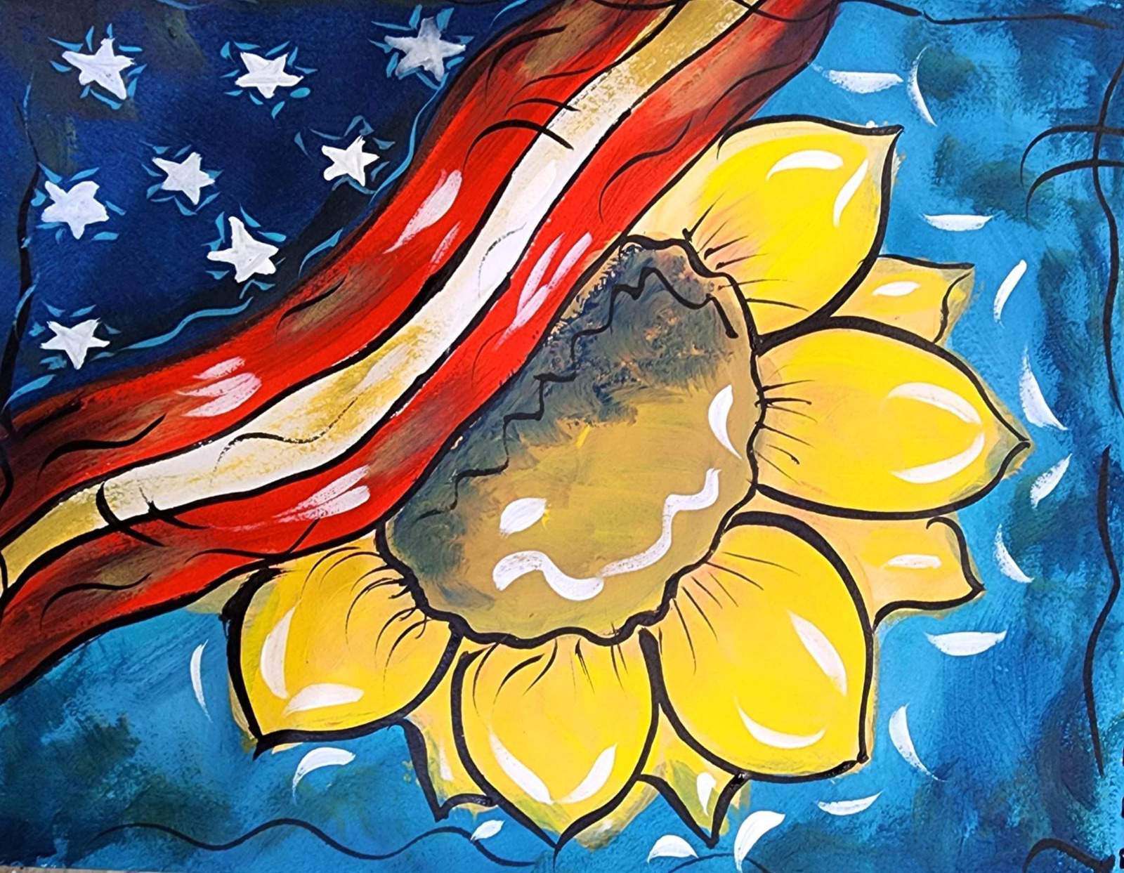Patriotic Sunflower